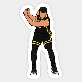 Steph Curry Golfing Celebration Sticker